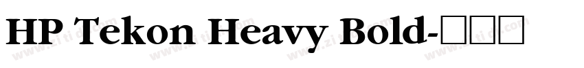 HP Tekon Heavy Bold字体转换